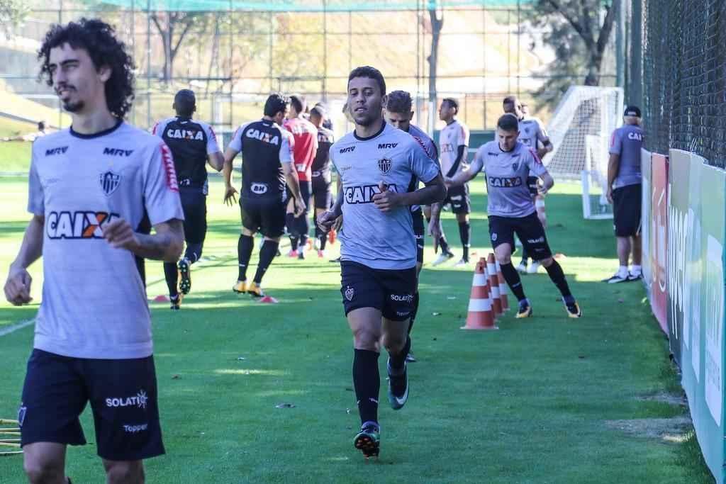 Imagens do treino do Galo antes do jogo contra o Atltico-GO