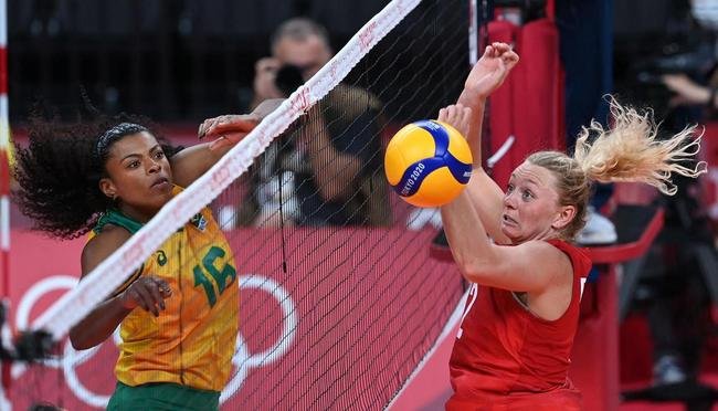 Brasil ficou com a medalha de prata no v�lei feminino