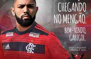 O Flamengo anunciou a contratao do atacante Gabigol