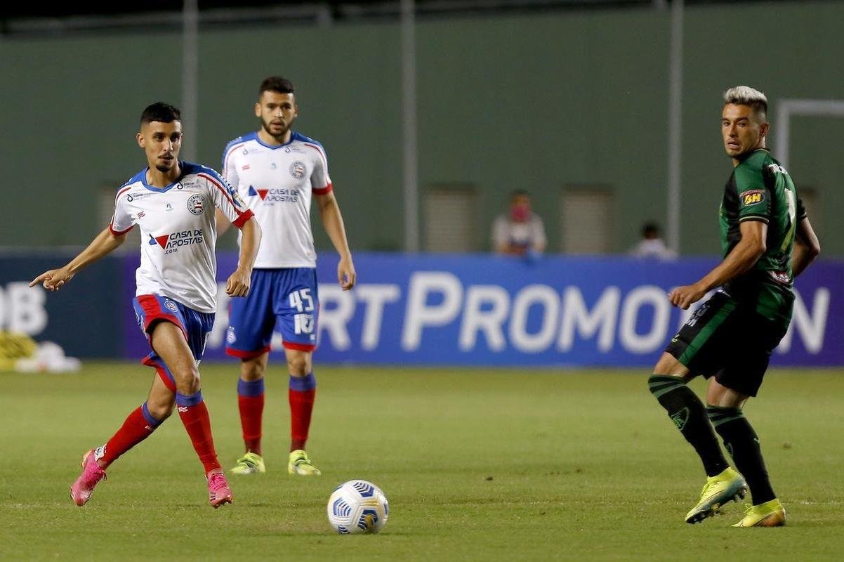 Fotos do jogo entre Bahia e Amrica no Estdio de Pituau, em Salvador, pela oitava rodada do Campeonato Brasileiro de 2021