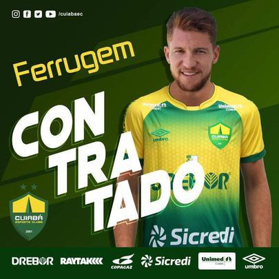O Cuiab anunciou a contratao do volante Ferrugem, que estava no CRB