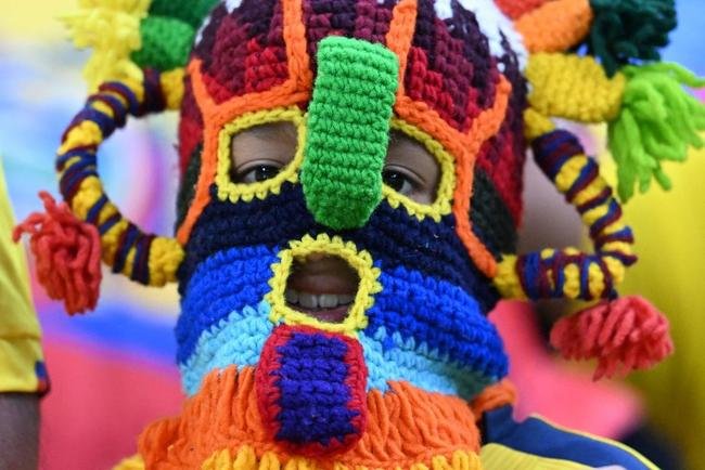 Torcedores do Equador no jogo de abertura da Copa do Mundo