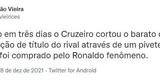 Memes: Ronaldo compra 90% das a��es da SAF do Cruzeiro