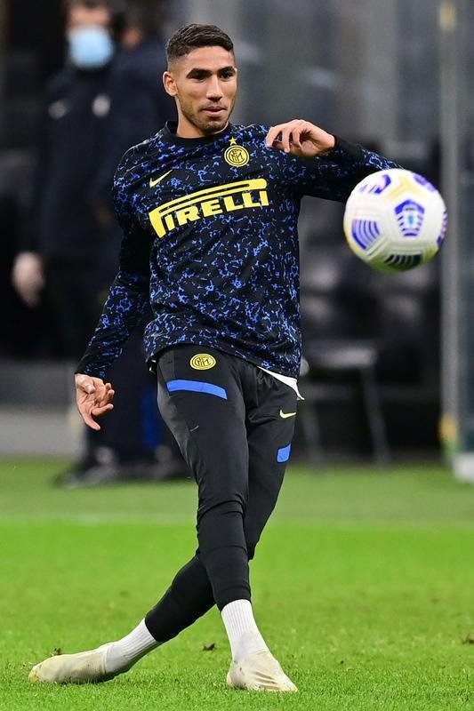 Lateral-direito marroquino Achraf Hakimi, da Inter de Milo, teve COVID-19