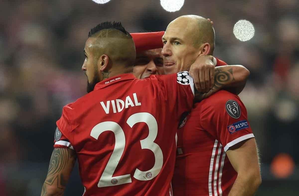 Thiago Alcntara (2), Robben, Lewandowski e Muller marcaram os gols alemes; Snchez descontou para o Arsenal