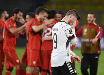 Time alemão dominou a maior parte do jogo contra a modesta equipe da Macedônia do Norte, mas pecou nas finalizações