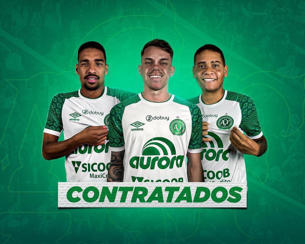 Kevin (Lateral-esquerdo), Chrystian (Meia-atacante), Guilherme Rend (Volante) - Chapecoense 