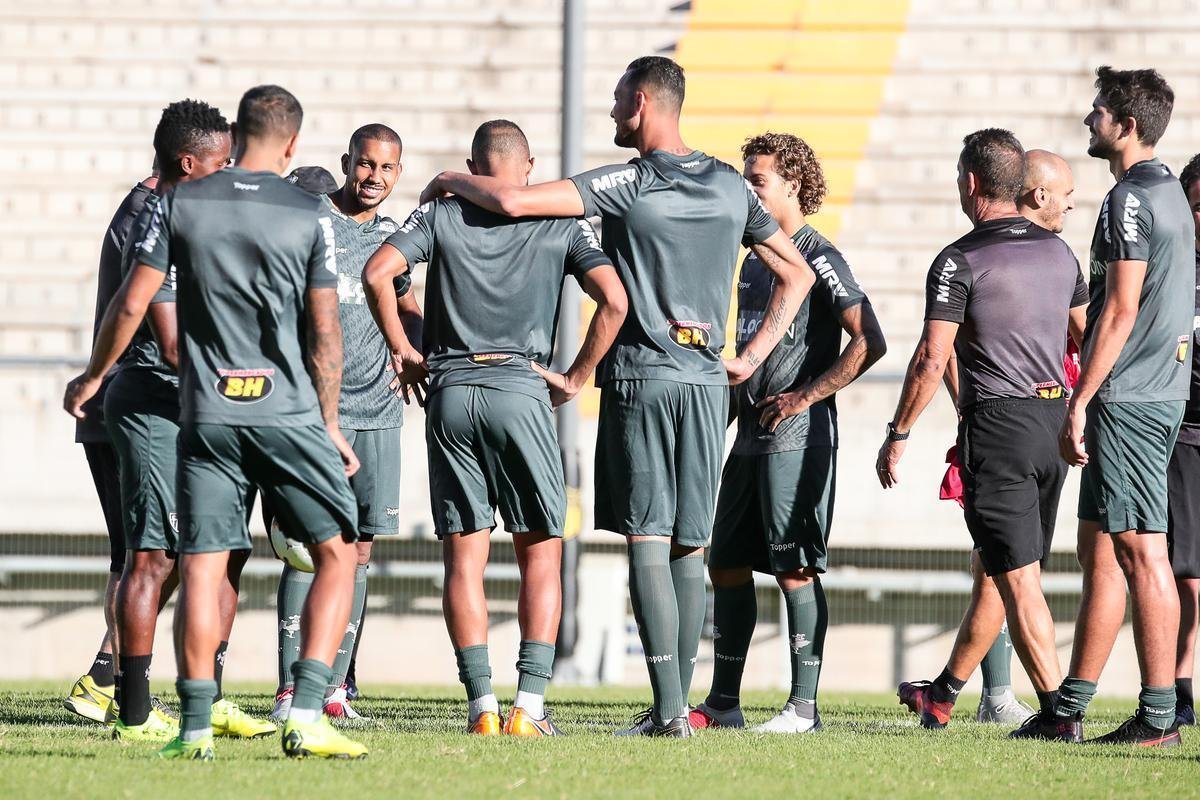 Veja fotos do treino do Atltico no Uruguai