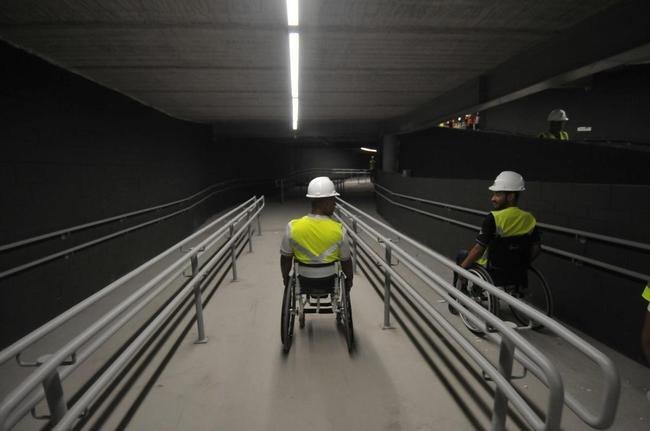 Fotos da visita feita por pessoas com deficincia na Arena MRV, nesta quinta-feira (9/2)
