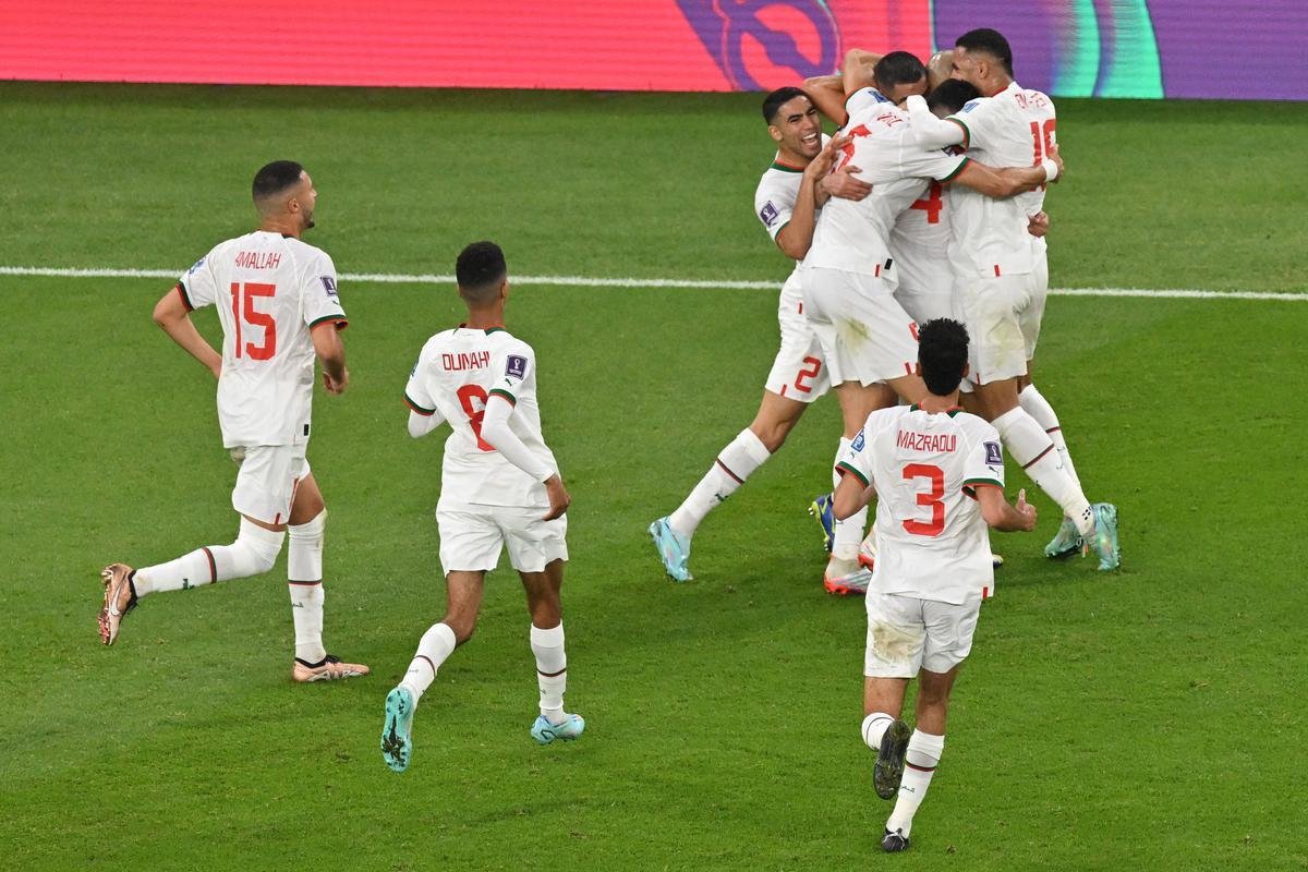 Blgica e Marrocos se enfrentaram no Estdio Al-Thumama