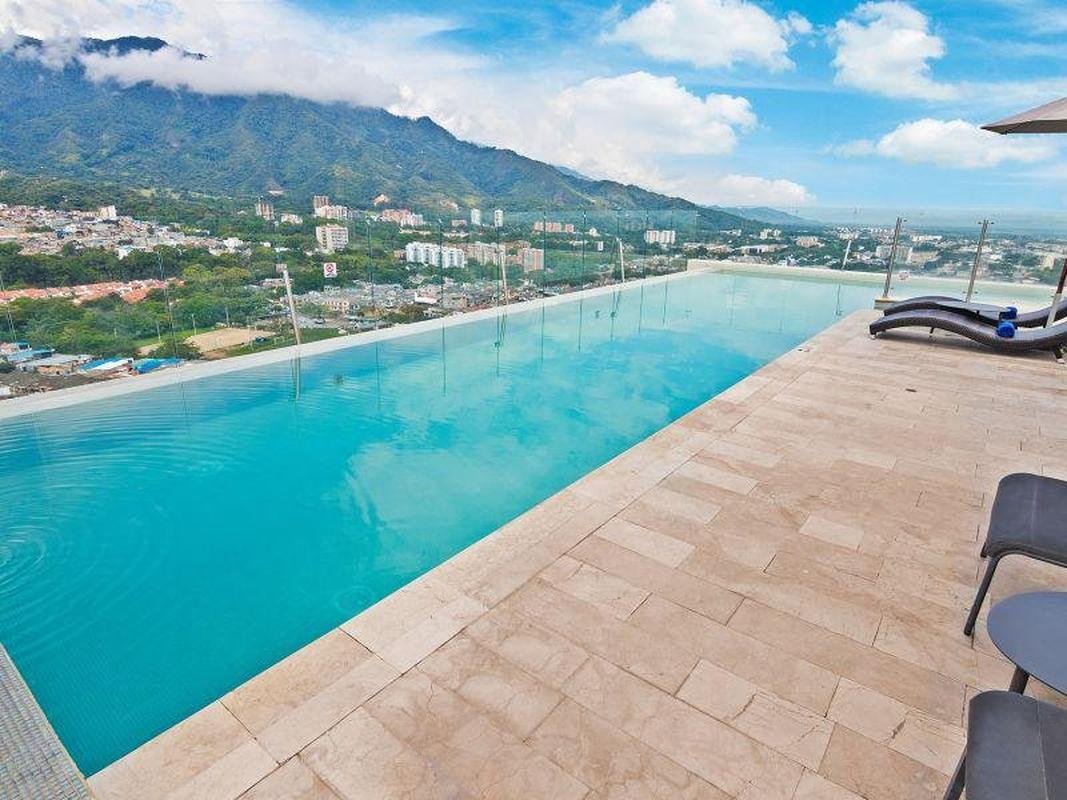 Fotos do Sonesta Hotel, local em que o Amrica est hospedado em Ibagu, na Colmbia, para enfrentar o Tolima, pela Copa Libertadores