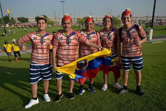 Torcedores do Equador no jogo de abertura da Copa do Mundo