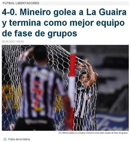 Estadio Deportivo (Espanha) - Site destaca o ímpeto do Atlético na vitória sobre o time venezuelano