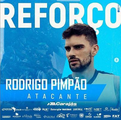 O CSA anunciou a contratao do atacante Rodrigo Pimpo, que estava no Botafogo