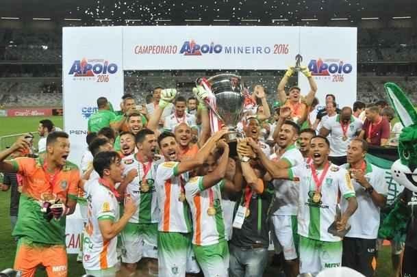 Imagens da comemorao do Amrica com a conquista do ttulo