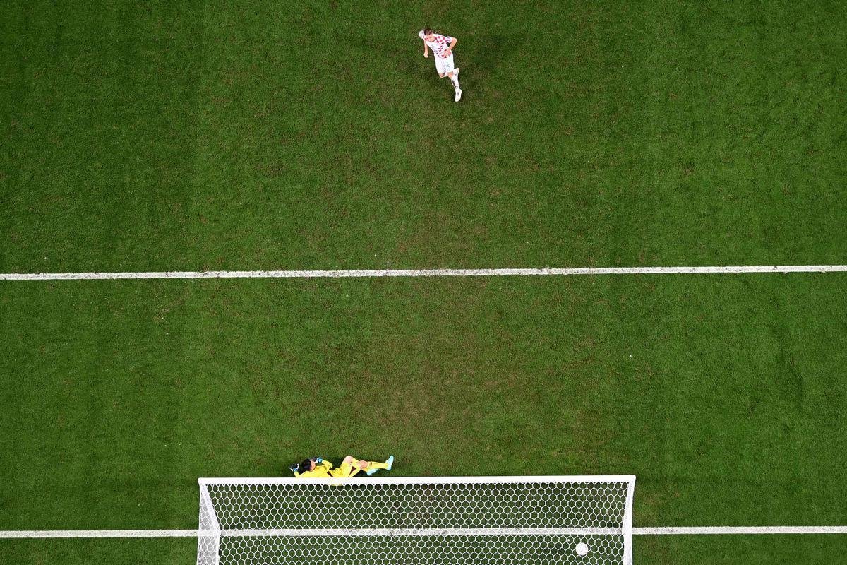 Cobranas de pnaltis no jogo Japo e Crocia, pelas oitavas de final da Copa do Mundo.