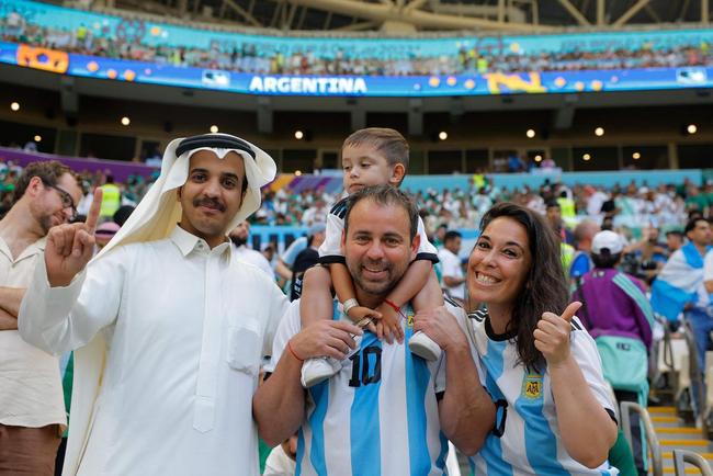 Imagens das torcidas de Argentina e Arábia Saudita na partida pelo Grupo C da Copa do Mundo do Catar