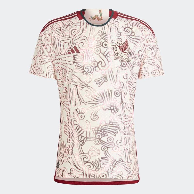 A camisa II do Mxico para a Copa do Mundo  branca e foi produzida pela Adidas