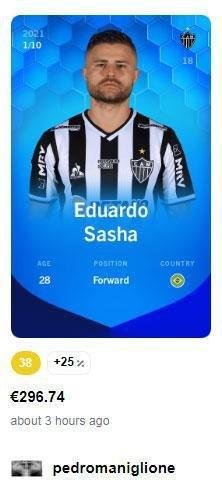 Eduardo Sasha - 296,74 euros (R$ 1.889,67) pela carta super rara