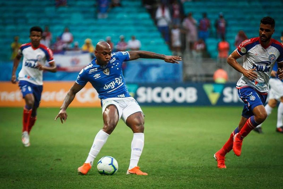 Atacante Sass pelo Cruzeiro, em 2019
