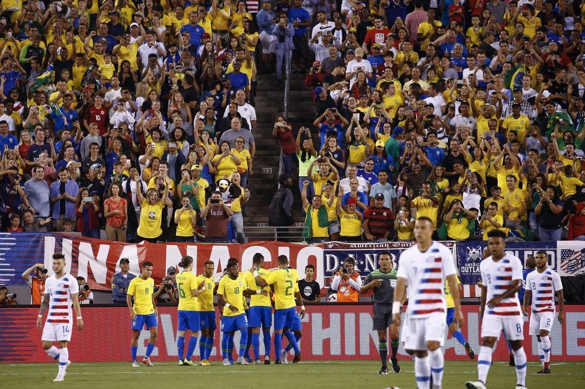 Brasil iniciou a preparao visando  Copa Amrica de 2019 com amistoso diante dos EUA em Nova Jersey