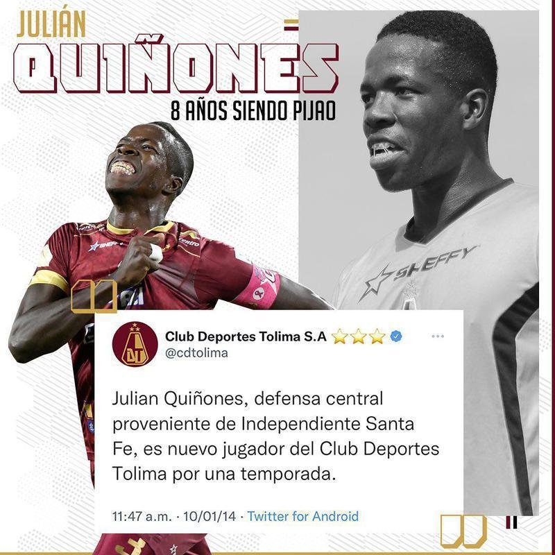 Julin Quiones, zagueiro (Deportes Tolima-COL)