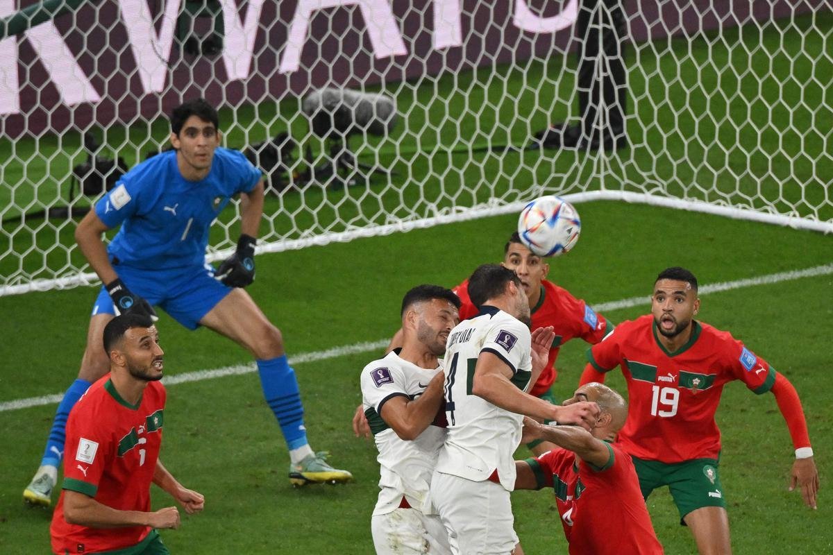 Fotos do jogo entre Marrocos e Portugal no Estdio Al-Thumama, no Catar, pela Copa do Mundo de 2022