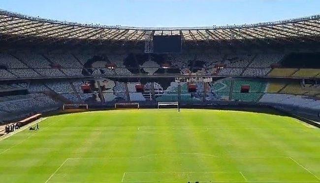 Fotos dos mosaicos feitos para a partida entre Atltico e Boca Juniors no Mineiro, pelas oitavas de final da Copa Libertadores