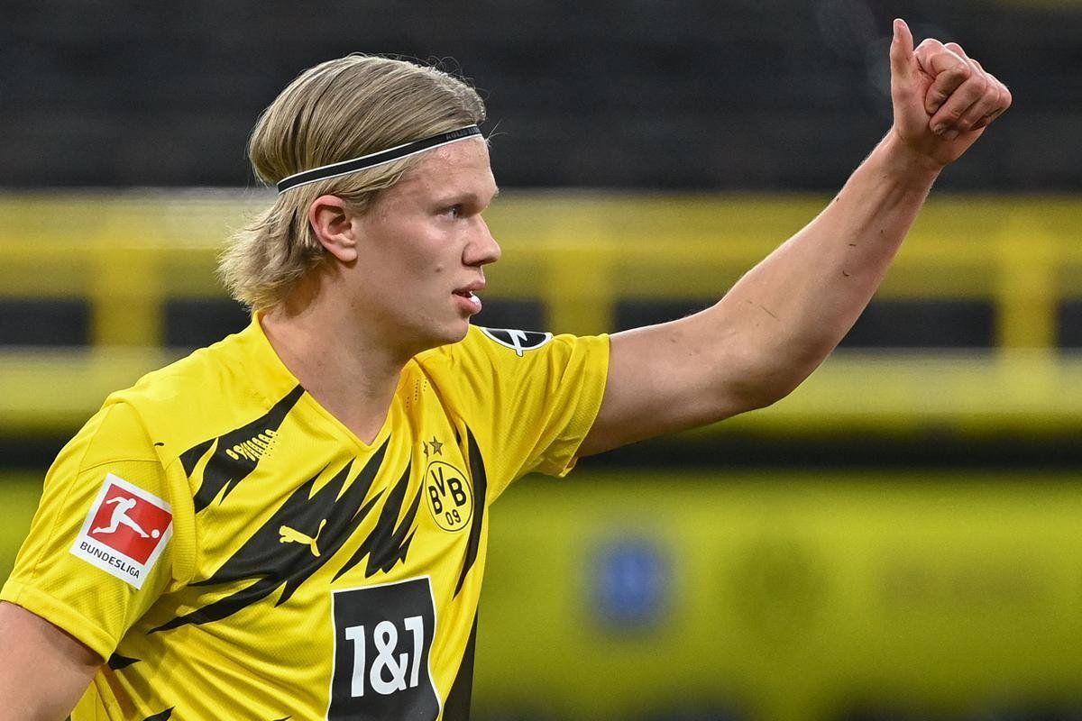 2. Haaland - atacante do Borussia Dortmund est avaliado em 131 milhes de euros (R$ 830 milhes)