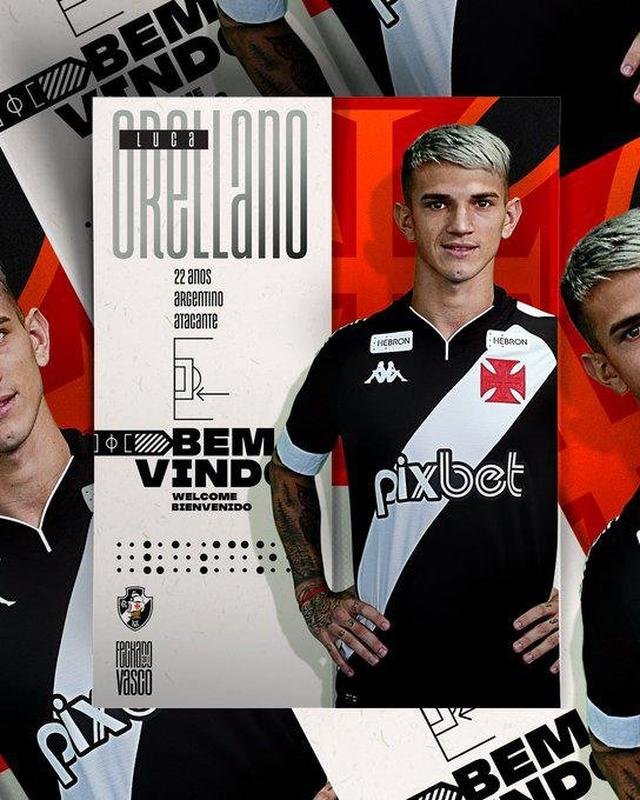 Vasco anunciou o atacante Luca Orellano