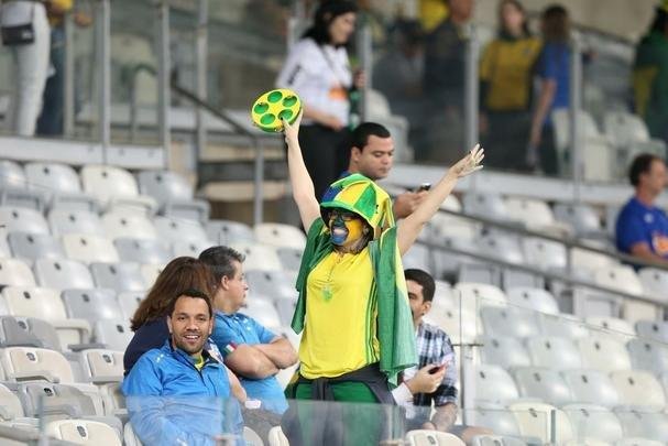 Torcedores no Mineiro durante jogo entre Brasil e Austrlia pelos Jogos Olmpicos do Rio