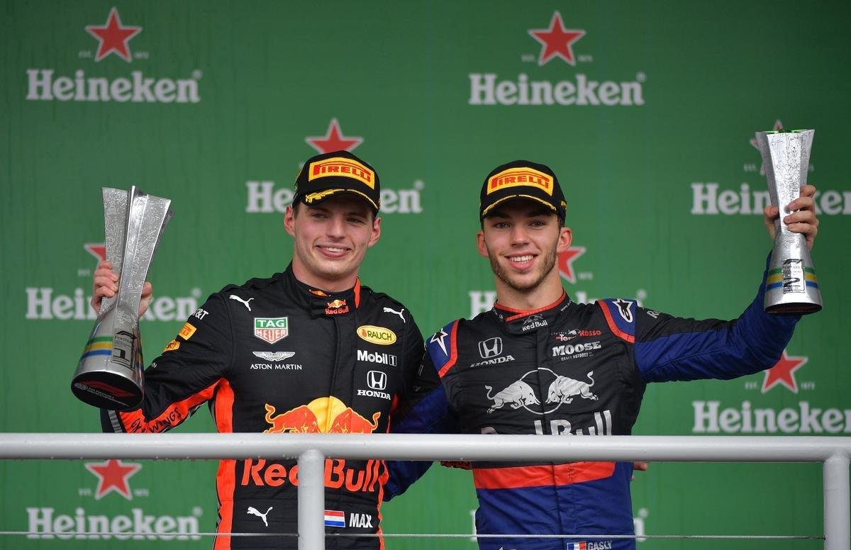 Verstappen, da RBR, venceu GP Brasil de Frmula 1, em Interlagos, So Paulo, e foi seguido de Pierre Gasly, da Toro Rosso, e Lewis Hamilton, da Mercedes