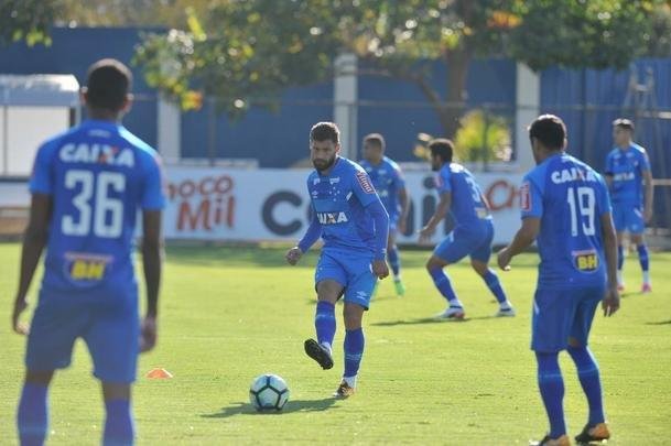 Imagens do treino do Cruzeiro na ltima atividade em Belo Horizonte antes da viagem ao Rio de Janeiro, para a final da Copa do Brasil contra o Flamengo, quinta-feira (7), no Maracan