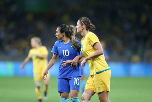 Imagens do primeiro tempo do jogo entre Brasil e Austrlia, no Mineiro, em Belo Horizonte, pelas quartas de final do torneio de futebol feminino dos Jogos Olmpicos Rio 2016