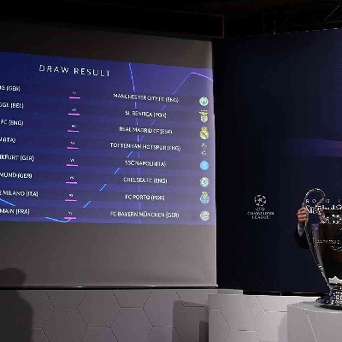 UEFA define confrontos das quartas de final da Champions League 2022/23
