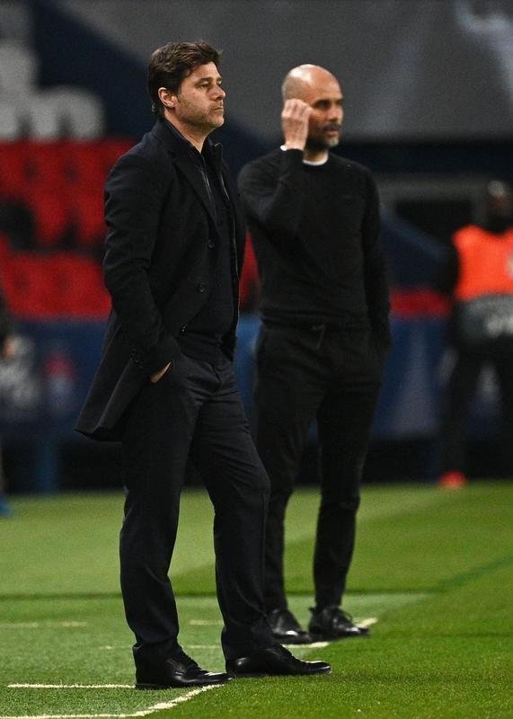 Fotos do jogo de ida da semifinal da Liga dos Campees da Europa, entre PSG e Manchester City, no Parque dos Prncipes, em Paris