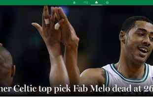 Jornal Boston Globe, de Boston, deu amplo destaque  morte de Fab Melo, ex-Boston Celtics