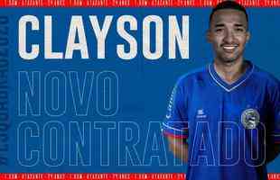 O Bahia anunciou a contratação do atacante Clayson, que estava no Corinthians