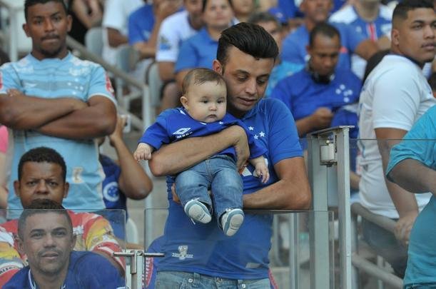 Imagens das torcidas de Cruzeiro e So Paulo no Mineiro