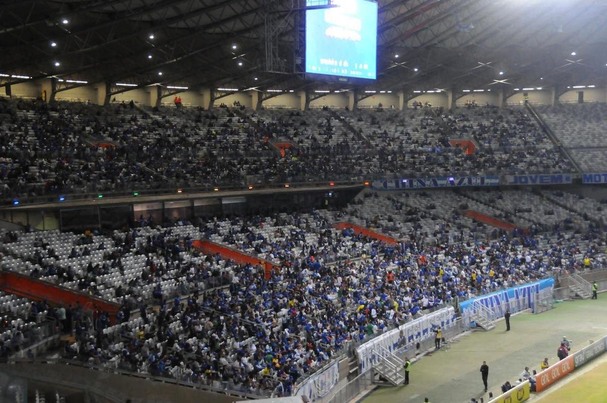 Fotos da torcida do Cruzeiro no Mineiro durante a partida contra o Sport, nesta tera-feira (28/6), pela 15 rodada da Srie B do Campeonato Brasileiro