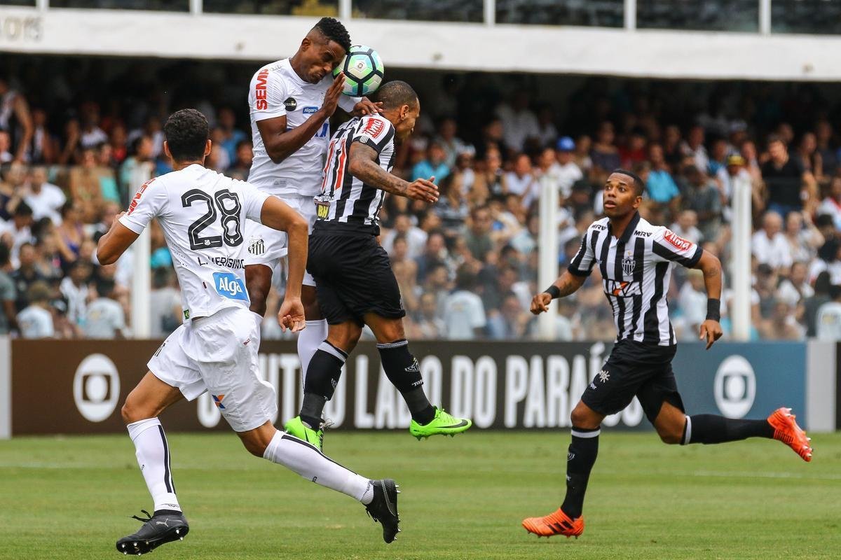 O Santos venceu o Atltico por 3 a 1 neste sbado, em jogo da 32 rodada do Campeonato Brasileiro