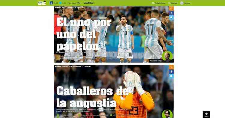Capa do Ol faz meno ao goleiro argentino e diz que jogadores so 'os cavaleiros da angstia'