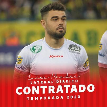 O CRB anunciou a contratao do lateral-direito Lucas Mendes, que estava no Botafogo-SP