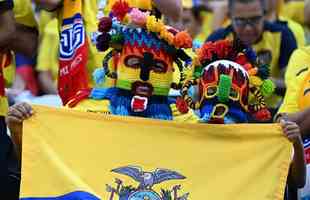 Torcedores do Equador no jogo de abertura da Copa do Mundo