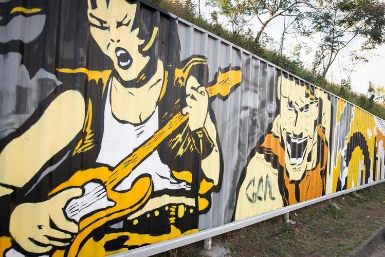 Grafites da Arena MRV ganham cores