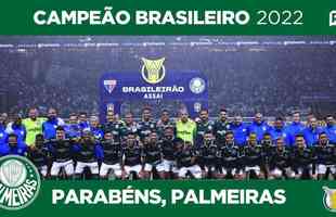 1 Brasileiro - Em 2022, o Palmeiras se sagrou campeo
