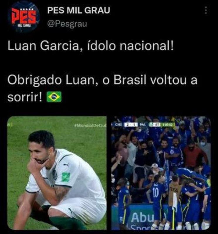 Veja os memes da derrota do Palmeiras para o Chelsea, por 2 a 1, na final do Mundial de Clubes