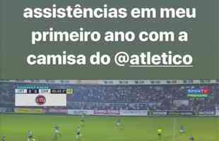 O atacante Ricardo Oliveira fez um balano da temporada e postou vdeo dos 22 gols feitos pelo Galo