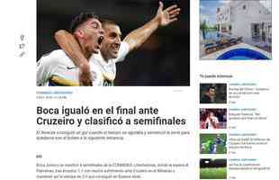 Fox Argentina: 'Boca igualou no final com o Cruzeiro e se classificou s semifinais'