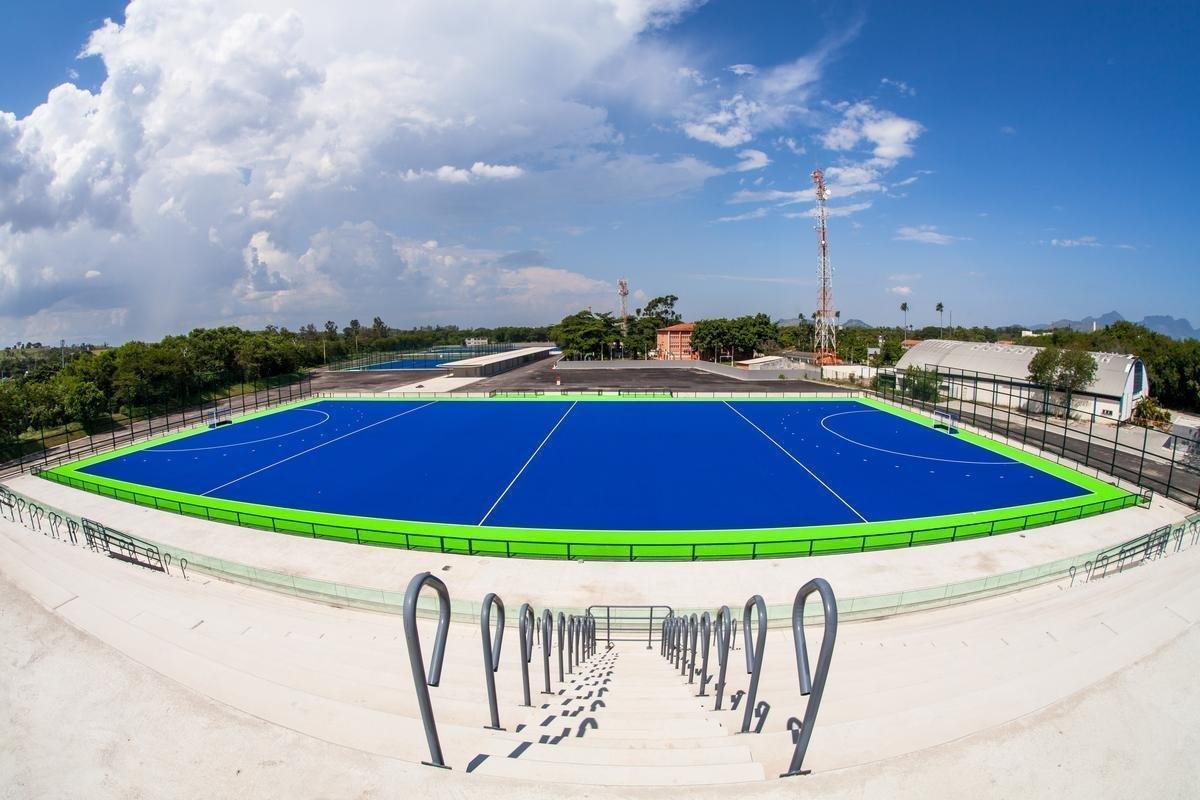 Local de treinamento da Seleo da modalidade no Pan'2007, centro recebeu assentos temporrios.